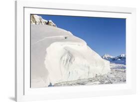 Snow-Covered Mountains Line the Ice Floes in Penola Strait, Antarctica, Polar Regions-Michael Nolan-Framed Photographic Print