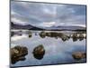 Snow Covered Mountains, Lochan Na H Achlaise, Rannoch Moor, Argyll and Bute, Highlands, Scotland-Chris Hepburn-Mounted Photographic Print