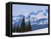 Snow Covered Mountains Near Whistler, British Columbia, Canada, North America-Martin Child-Framed Stretched Canvas