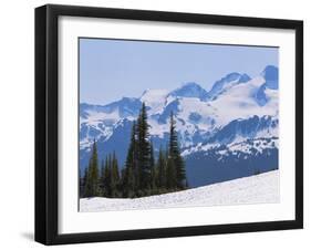 Snow Covered Mountains Near Whistler, British Columbia, Canada, North America-Martin Child-Framed Photographic Print