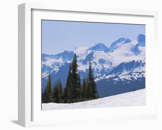 Snow Covered Mountains Near Whistler, British Columbia, Canada, North America-Martin Child-Framed Photographic Print