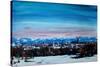 Snow covered Munich Winter Panorama with Alps-Markus Bleichner-Stretched Canvas