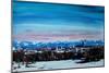 Snow covered Munich Winter Panorama with Alps-Markus Bleichner-Mounted Art Print