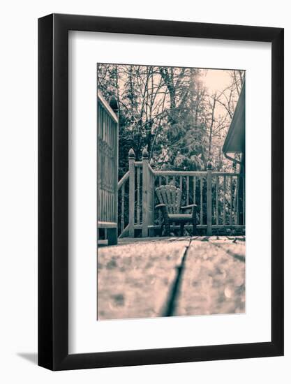 Snow Covered Muskoka Chair - Retro-SHS Photography-Framed Photographic Print