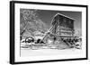 Snow Covered Old Quarry Stamp Mill-George Oze-Framed Photographic Print