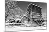 Snow Covered Old Quarry Stamp Mill-George Oze-Mounted Photographic Print