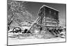 Snow Covered Old Quarry Stamp Mill-George Oze-Mounted Photographic Print