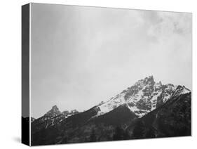 Snow Covered Peak "In [Grand] Teton National Park" Wyoming, Geology, Geological. 1933-1942-Ansel Adams-Stretched Canvas