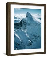 Snow-Covered Peak in the Rocky Mountains-Lowell Georgia-Framed Photographic Print