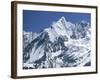 Snow Covered Peak of Annapurna in the Himalayas, Nepal-Nigel Callow-Framed Photographic Print