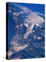 Snow Covered peak of Mount Rainier in the Cascade Mountain Range-Paul Souders-Stretched Canvas