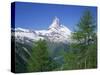 Snow Covered Peak of the Matterhorn in Switzerland, Europe-Rainford Roy-Stretched Canvas