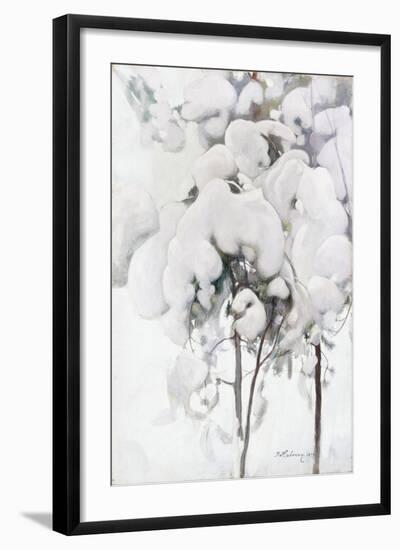 Snow-Covered Pine Saplings-Pekka Halonen-Framed Giclee Print