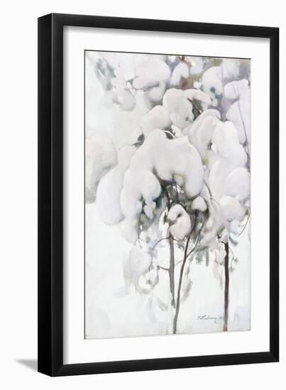 Snow-Covered Pine Saplings-Pekka Halonen-Framed Giclee Print