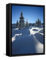 Snow-Covered Pristine Winter Landscape in the Harz National Park, Near Schierke, Germany-Andreas Vitting-Framed Stretched Canvas