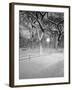 Snow Covered Promenade, Central Park-Walter Bibikow-Framed Premium Photographic Print