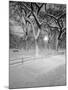 Snow Covered Promenade, Central Park-Walter Bibikow-Mounted Premium Photographic Print