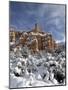 Snow-Covered Red Rock Formations, Dixie National Forest, Utah-James Hager-Mounted Photographic Print