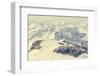 Snow Covered Rock with A Mountain View in the Back-Anze Bizjan-Framed Photographic Print