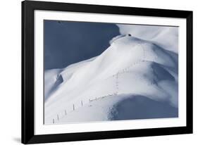 Snow-Covered Scenery, Wooden Hut, Rauriser Valley, Pinzgau, Salzburg, Austria-Rainer Mirau-Framed Photographic Print