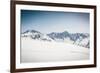 Snow Covered Slope with Mountain Ridge in the Back-Anze Bizjan-Framed Photographic Print