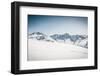 Snow Covered Slope with Mountain Ridge in the Back-Anze Bizjan-Framed Photographic Print