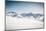 Snow Covered Slope with Mountain Ridge in the Back-Anze Bizjan-Mounted Photographic Print