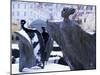 Snow Covered Statues in Frantiskanska Garden, Nove Mesto, Prague, Czech Republic, Europe-Richard Nebesky-Mounted Photographic Print