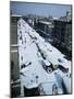 Snow Covered Street and Cars-null-Mounted Photographic Print