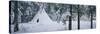 Snow Covered Teepee Banff National Park Canada-null-Stretched Canvas
