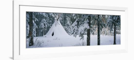 Snow Covered Teepee Banff National Park Canada-null-Framed Photographic Print