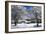 Snow Covered Trees at Riverside-George Oze-Framed Photographic Print