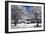 Snow Covered Trees at Riverside-George Oze-Framed Photographic Print