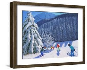 Snow Covered Trees, La Clusaz, France, 2015-Andrew Macara-Framed Giclee Print