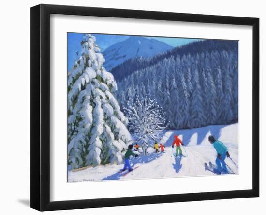 Snow Covered Trees, La Clusaz, France, 2015-Andrew Macara-Framed Giclee Print