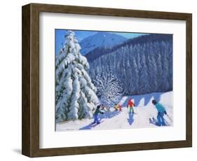 Snow Covered Trees, La Clusaz, France, 2015-Andrew Macara-Framed Giclee Print