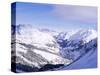 Snow-Covered Valley and Ski Resort Town of Lech, Austrian Alps, Lech, Arlberg, Austria-Richard Nebesky-Stretched Canvas