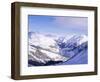 Snow-Covered Valley and Ski Resort Town of Lech, Austrian Alps, Lech, Arlberg, Austria-Richard Nebesky-Framed Photographic Print