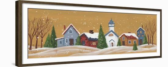 Snow Covered Village-Beverly Johnston-Framed Premium Giclee Print