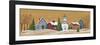 Snow Covered Village-Beverly Johnston-Framed Giclee Print