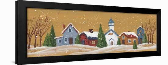 Snow Covered Village-Beverly Johnston-Framed Giclee Print