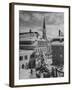 Snow-Covered Winter-Resort Village St. Moritz. Evangelical Church in Background-Alfred Eisenstaedt-Framed Photographic Print