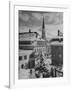 Snow-Covered Winter-Resort Village St. Moritz. Evangelical Church in Background-Alfred Eisenstaedt-Framed Photographic Print