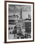 Snow-Covered Winter-Resort Village St. Moritz. Evangelical Church in Background-Alfred Eisenstaedt-Framed Photographic Print