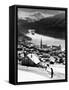 Snow-Covered Winter-Resort Village St. Moritz-Alfred Eisenstaedt-Framed Stretched Canvas