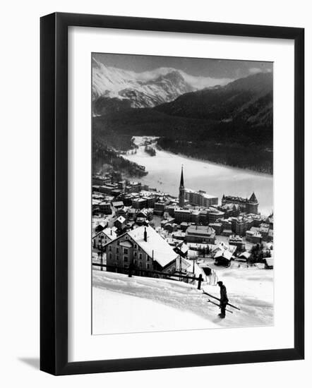 Snow-Covered Winter-Resort Village St. Moritz-Alfred Eisenstaedt-Framed Photographic Print