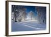 Snow-Covered Winter Scenery, Triebtal, Vogtland, Saxony, Germany-Falk Hermann-Framed Photographic Print