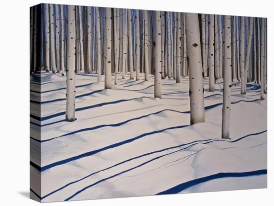 Snow Covered Woods-Tina Palmer-Stretched Canvas