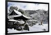 Snow-covered Zen garden in Kodai-ji Temple, Kyoto, Japan, Asia-Damien Douxchamps-Framed Photographic Print