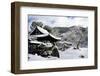 Snow-covered Zen garden in Kodai-ji Temple, Kyoto, Japan, Asia-Damien Douxchamps-Framed Photographic Print